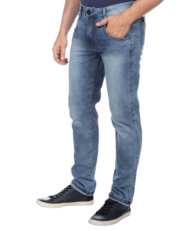 calça jeans masculina com detalhes